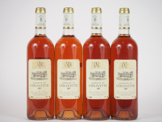 Vente aux enchères 4 BOUTEILLES DOMAINE DE L'OLIVETTE ROSÉ BANDOL - 2007 - 1 ETLT