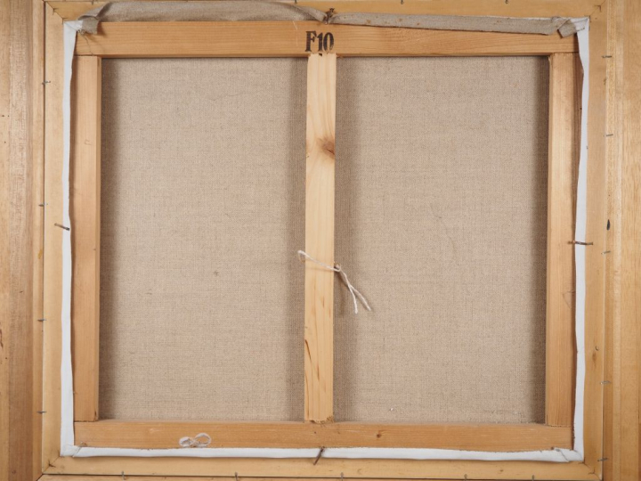 HAUREL.  "port normand" Huile sur toile, signée en bas à droite Dim. 4