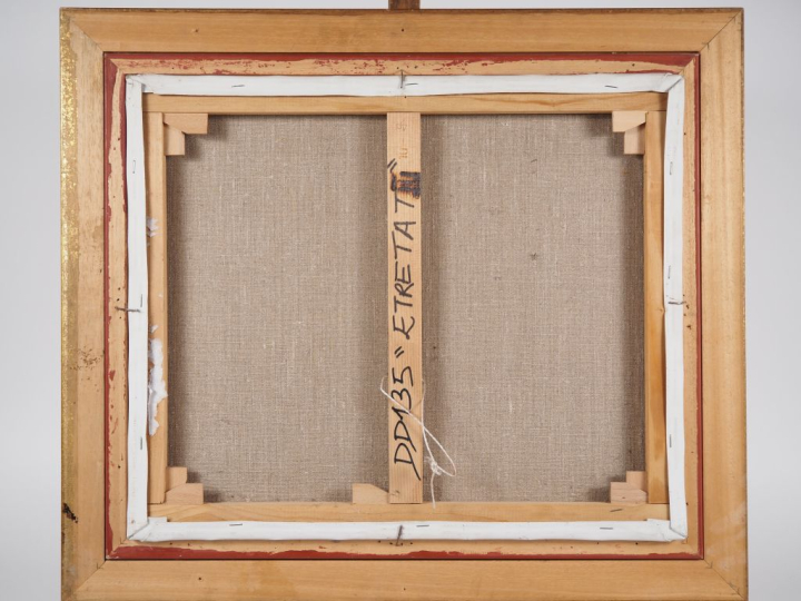 HAUREL.  "Etretat" Huile sur toile, signée en bas à droite Dim. 46 x 5