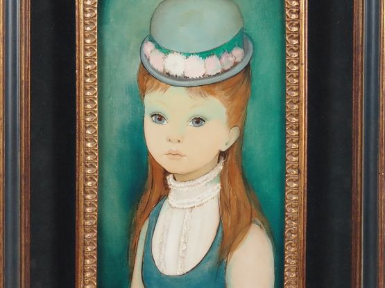 Guy SERADOUR.  "jeune fille"  Huile sur toile, signée en bas à droite 