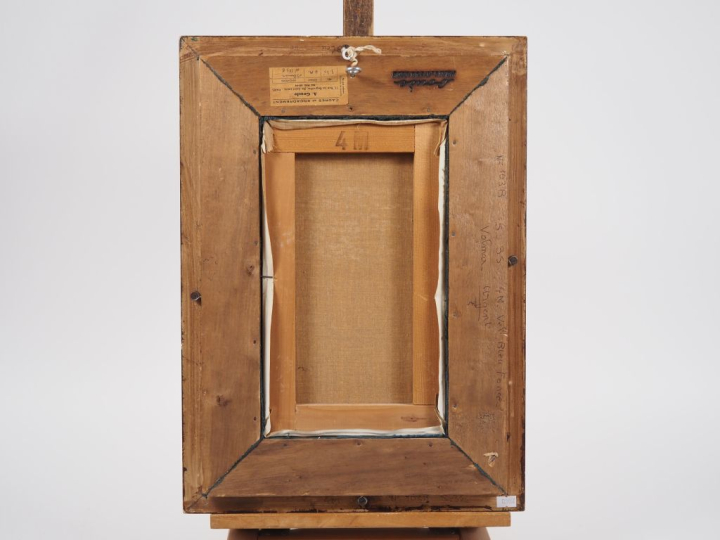 Guy SERADOUR.  "jeune fille"  Huile sur toile, signée en bas à droite 