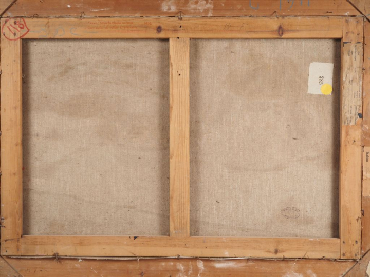 Mario CAVAGLIERI. "nature morte aux semis" Huile sur toile, signée en 