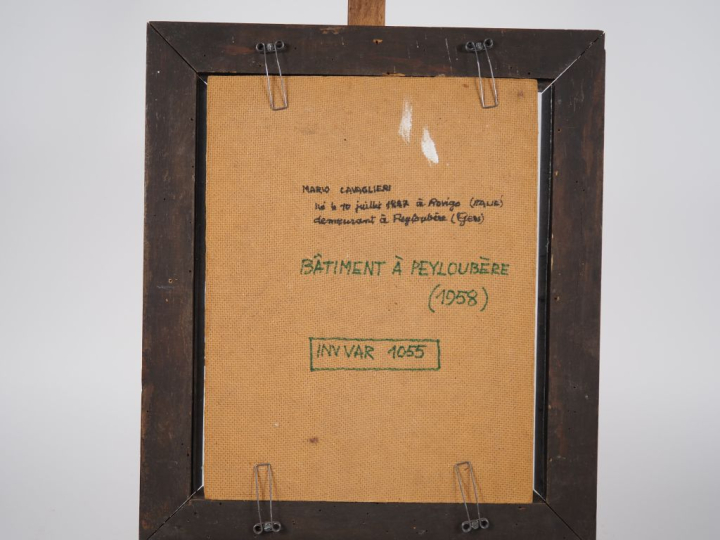 Mario CAVAGLIERI.  "Jardin de Peyloubère" Huile sur panneau, signée en