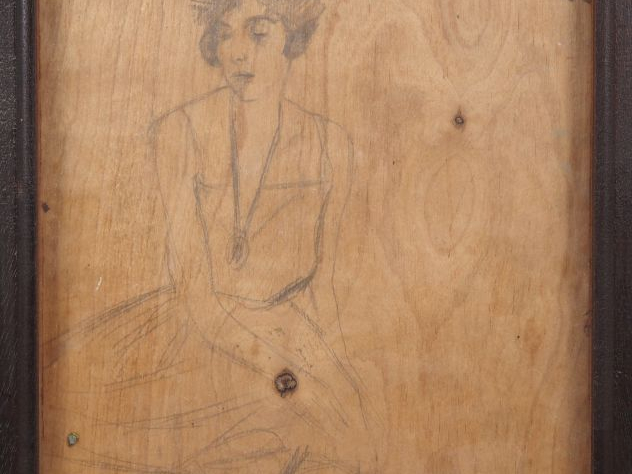 Mario CAVAGLIERI.  "Bouquet de fleurs" et "etude de jeune femme" Huile