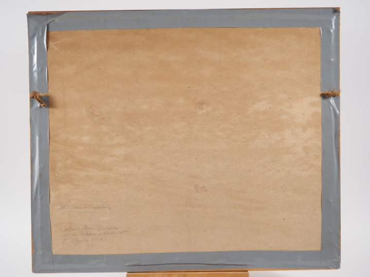 Mario CAVAGLIERI.  "Jardin de Peyloubère" Gouache sur papier, signée e