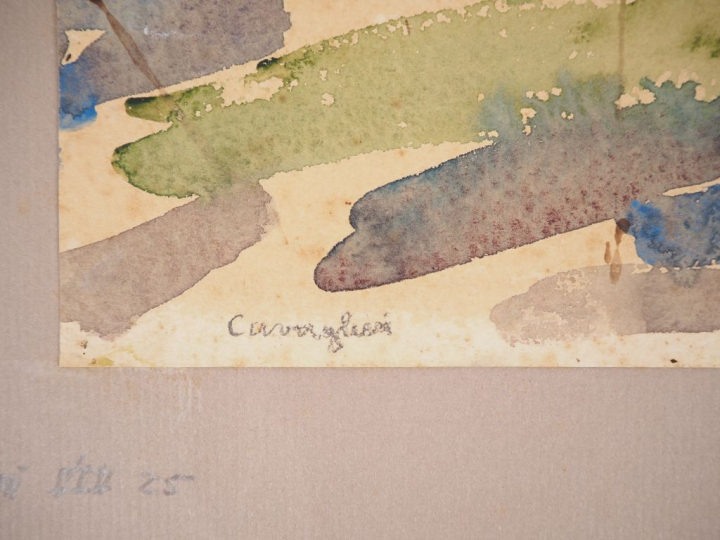 Mario CAVAGLIERI.  "Chalet du Tyrol" Aquarelle, signée en bas à gauche