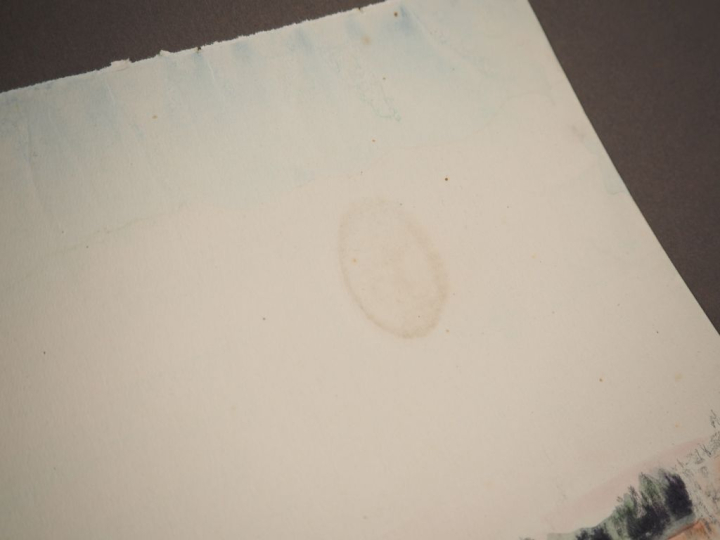 Mario CAVAGLIERI.  "Murano" Aquarelle, signée en bas à droite, située 