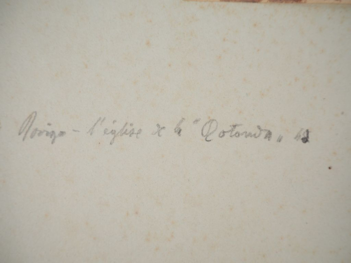 Mario CAVAGLIERI.  "Rovigo, l'église de la Rotonda"  Aquarelle, signée