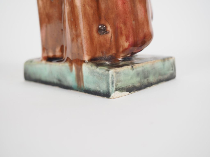 Henri Paul REY.  "jeune fille à la colombe" Sculpture en platre ou ter