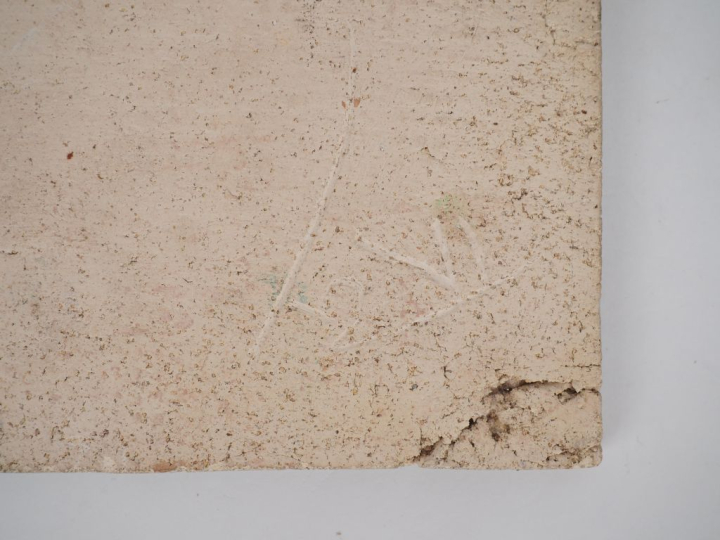 Henri Paul REY.  Plaque en céramique émaillée et polychrome "la danse"