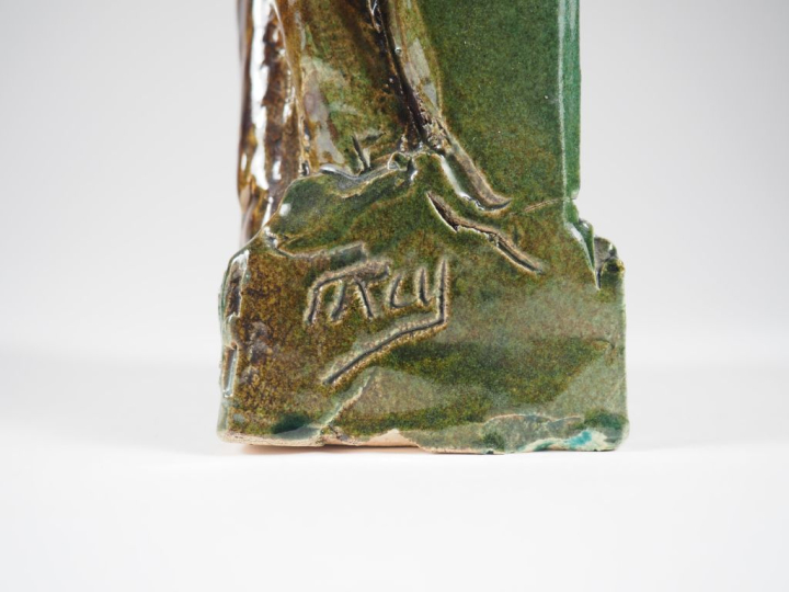 Henri Paul REY.  "jeune femme dénudée dans une végétation exotique" Sc