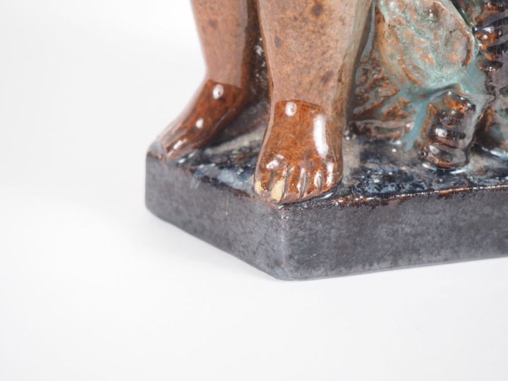 Henri Paul REY. "les trois grâces"  Groupe en terre cuite vernissée po