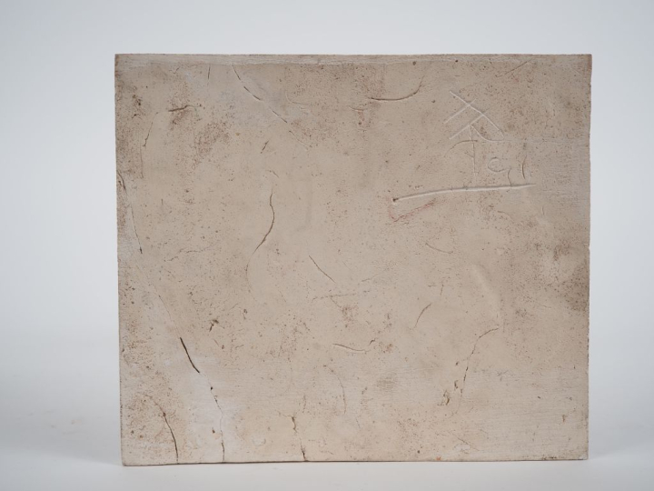 Henri Paul REY. "Les trois grâces" Plaque en terre cuite émaillée poly