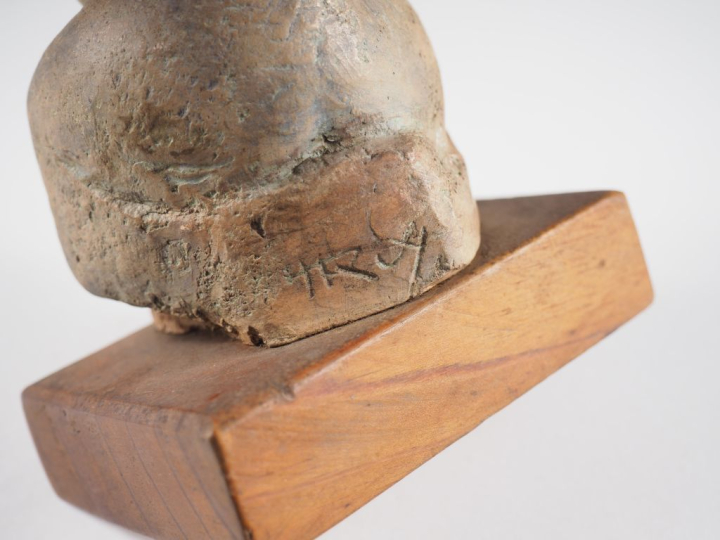 Henri Paul REY. "jeune mère et son enfant" Sculpture en terre cuite ém