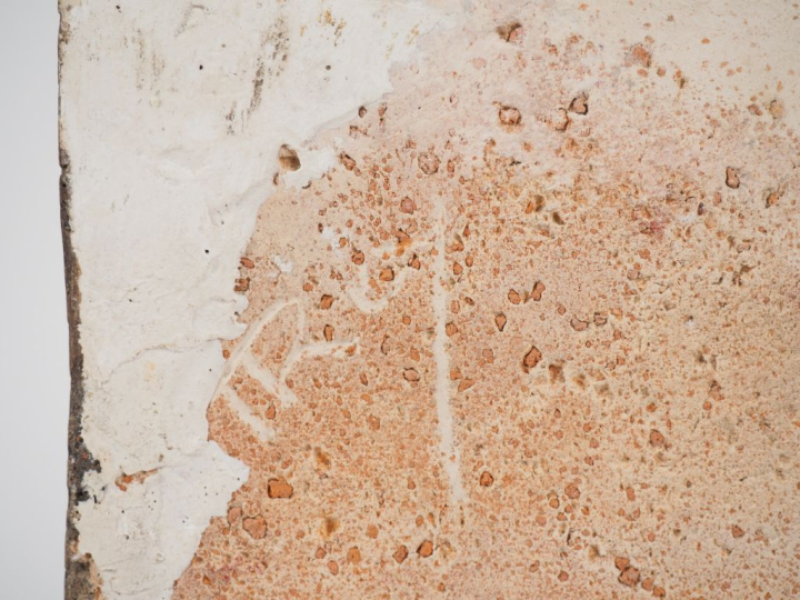 Henri Paul REY.  "dame à la licorne" Plaque en céramique polychrome Si