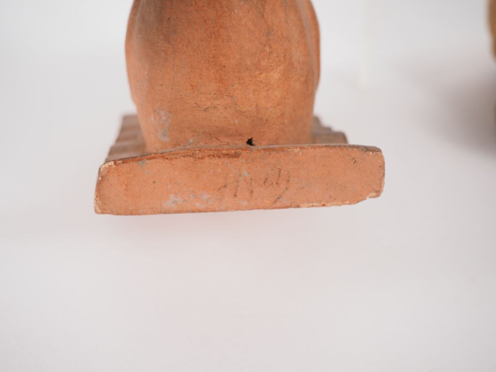 Henri Paul REY.  4 différents sujets animaliers en terre cuite patinée