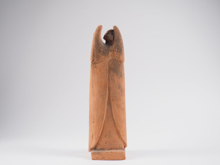 Henri Paul REY. "Saint Michel terrassant le dragon" Sculpture en terre