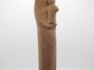 Vente aux enchères Henri Paul REY.  "Vierge à l'enfant"  Sculpture en terre cuite  Signée