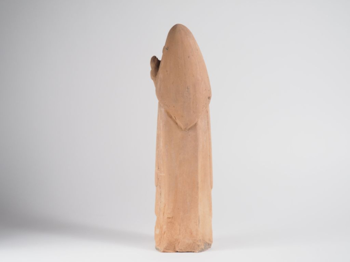 Henri Paul REY.  "Vierge à l'enfant"  Sculpture en terre cuite Signée 