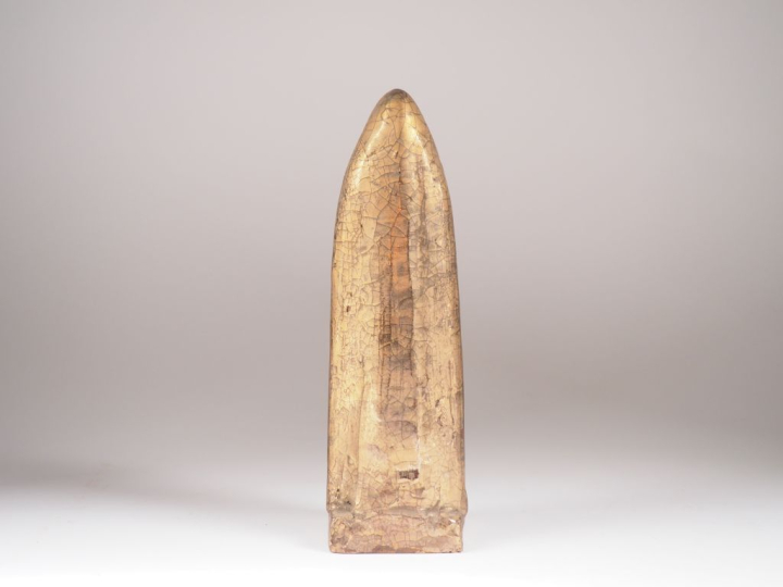 Henri Paul REY.  "Vierge à l'enfant" Sculpture en terre cuite émaillée