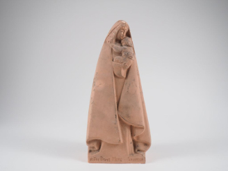 Vente aux enchères Henri Paul REY.  "Notre dame du Sauveur" Sujet en platre patiné Signé 