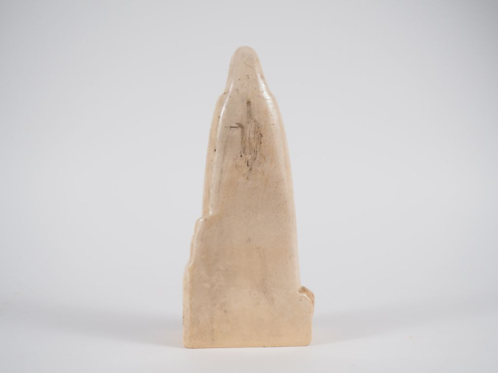 Henri Paul REY.  "Notre Dame de Lourdes" Sujet en faience polychrome H