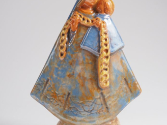 Vente aux enchères Henri Paul REY.  "Notre Dame de la Merci" Sujet en terre cuite émaillé