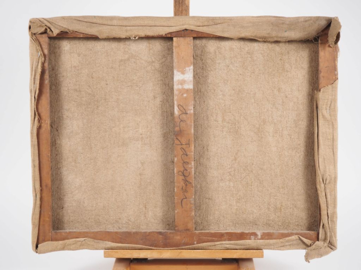 Suzanne REY de JAEGHER. "Ria en Bretagne".  Huile sur toile, signée au