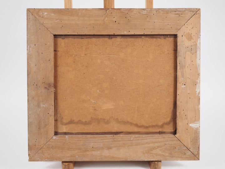 Suzanne REY de JAEGHER.  "La côte sauvage ".  Huile sur panneau, signé