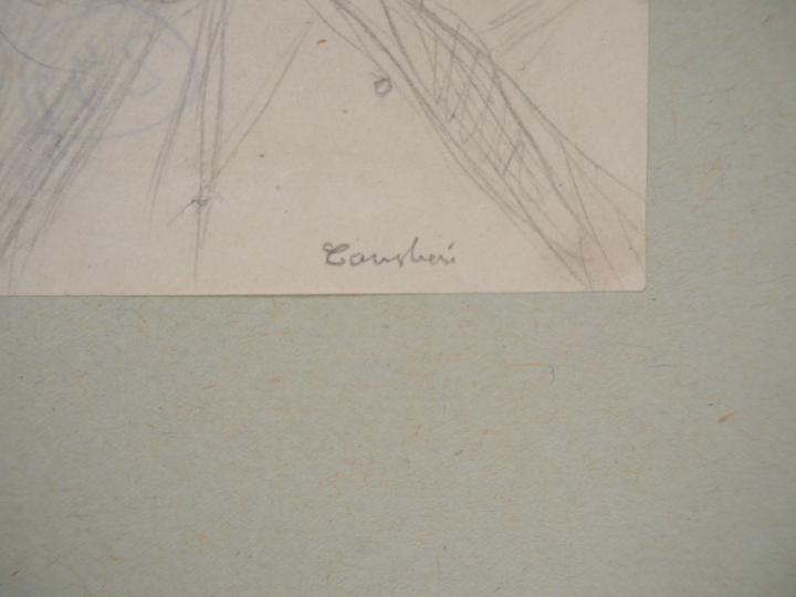 Mario CAVAGLIERI.  Bel ensemble de 14 dessins au crayon ou à l'encre v