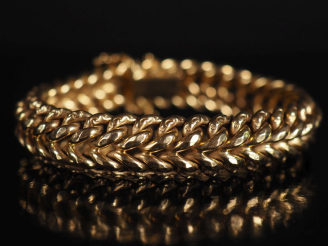 Vente aux enchères Bracelet en or 750, maille américaine Poids : 25,50 g   