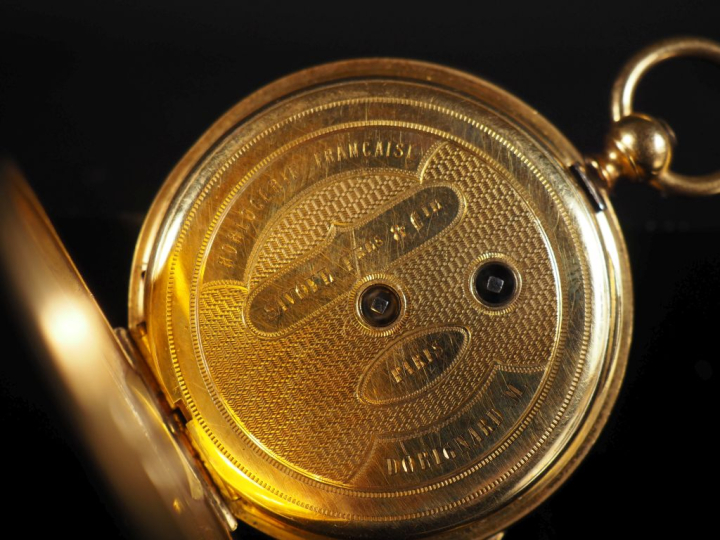 Petite montre de gousset en or.  Poids tel : 36,50 g   