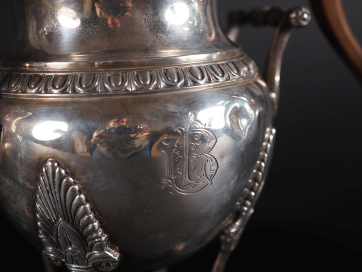 Partie de service à thé et à café de style Louis XVI en argent 925, à 