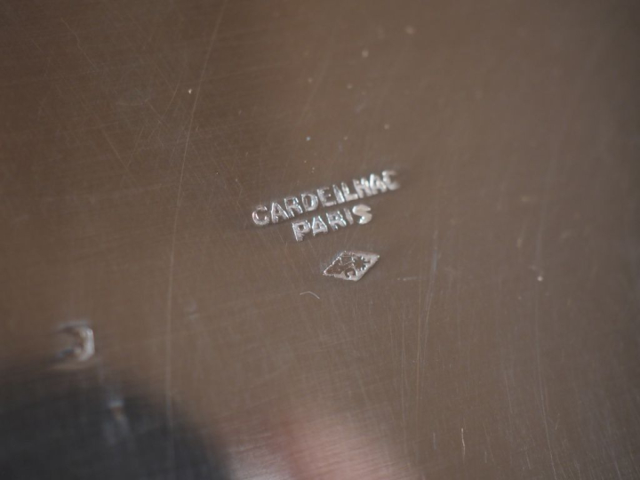 Plat ovale en argent 925, à décor de style Louis XVI, à bords polylobé