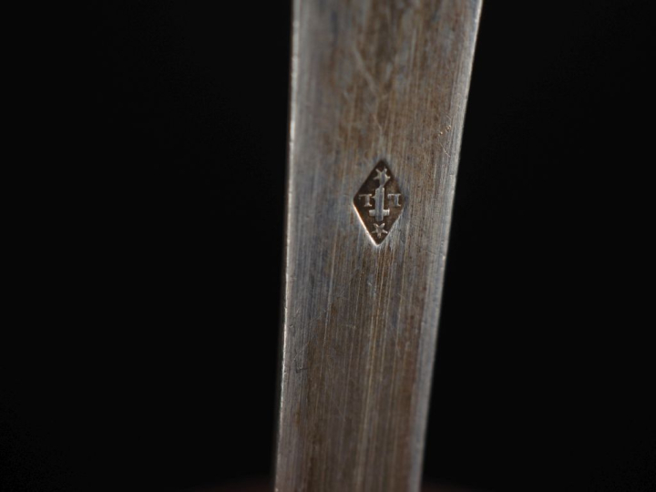 Cuillère à saupoudrer en argent 925 de style Louis XVI de forme godron