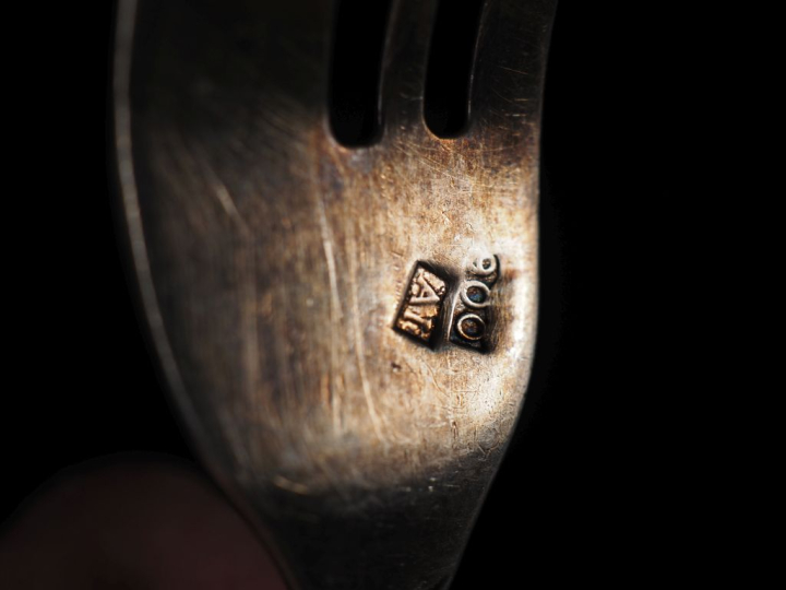 10 fourchettes à poisson en argent étranger 800 millièmes de style Art