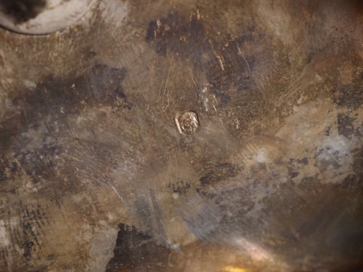 Huilier/vinaigrier en argent 925, de style Louis XV, à décor rocaille 