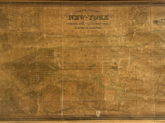 Vente aux enchères Gravure carte de New-York "Brooklyn, Williamsburgh" par J.H.COLTON, da