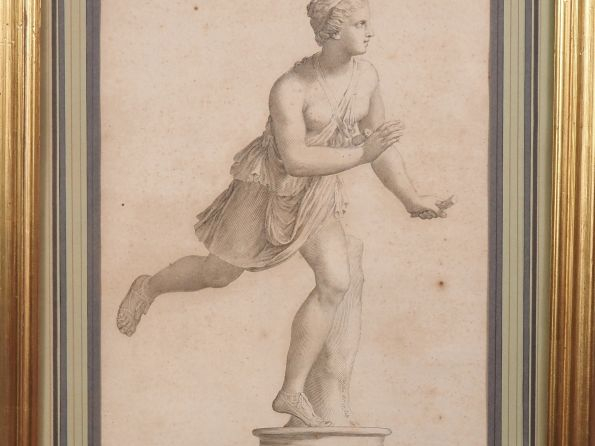 D'après Claude MELLAN.  Paire de gravures en noir, "antiques" Signées