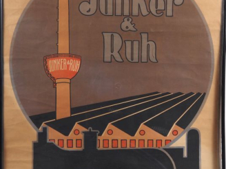 Vente aux enchères Affiche allemande, "Junker   Ruh" Signée Dim. 97 x 70 cm  (déchirures,
