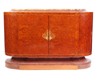 Vente aux enchères Maurice ALET. Superbe buffet en marqueterie et placage de loupe de thu