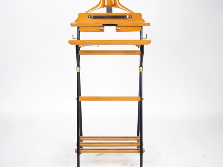 Serviteur muet de marque "GALANTDENUIT" en bois verni et métal. H. 110