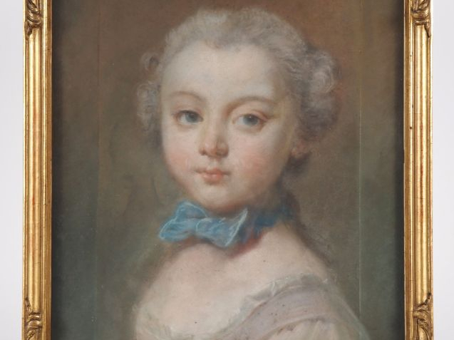 Ecole française fin XVIIIème - début XIXème. "Portrait de jeune fille 