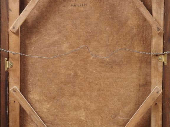 PRIOU (dans le goût de). "Portrait de muse". Huile sur toile. Dim. 61 