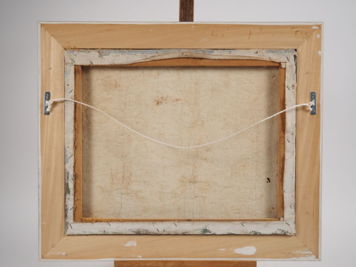 BARNETT. "Notre Dame vue depuis les bords de Seine". Huile sur toile, 