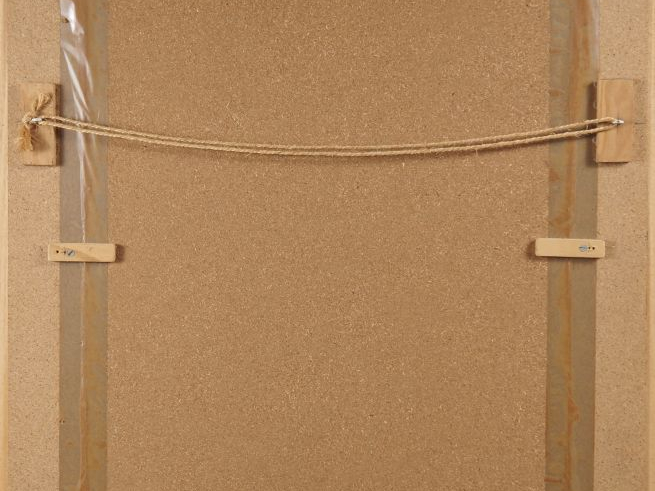 J. BURON. "nature morte cubisante » Huile sur toile, marouflée signée 