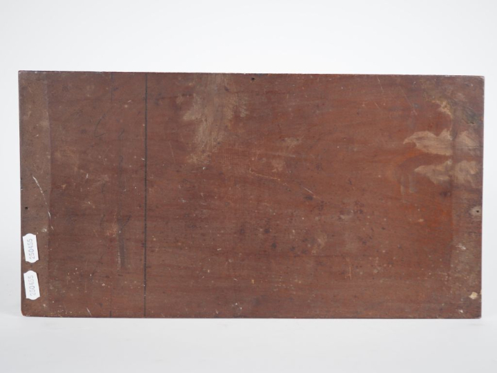 A. GINS.  "Marine" Huile sur panneau, signée en bas à gauche Dim. 21,5