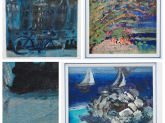 Vente aux enchères Daniel LEBIER. 3 petites huiles, "paysages". Dim. 11 x 11 cm. Dim. 11,