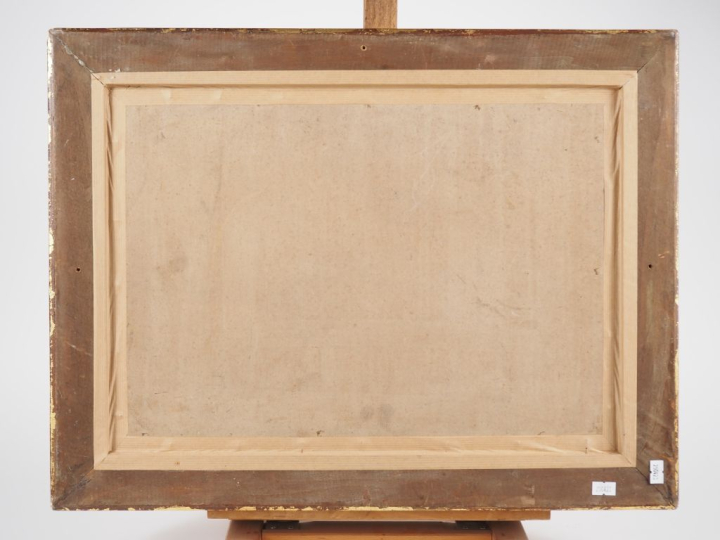 MAISSEN. "Dunes en bord de mer". Huile sur panneau, signée en bas à dr