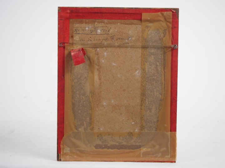 Antonin MERCIE (attribué à). "portrait" Huile sur papier Dim. À vue : 